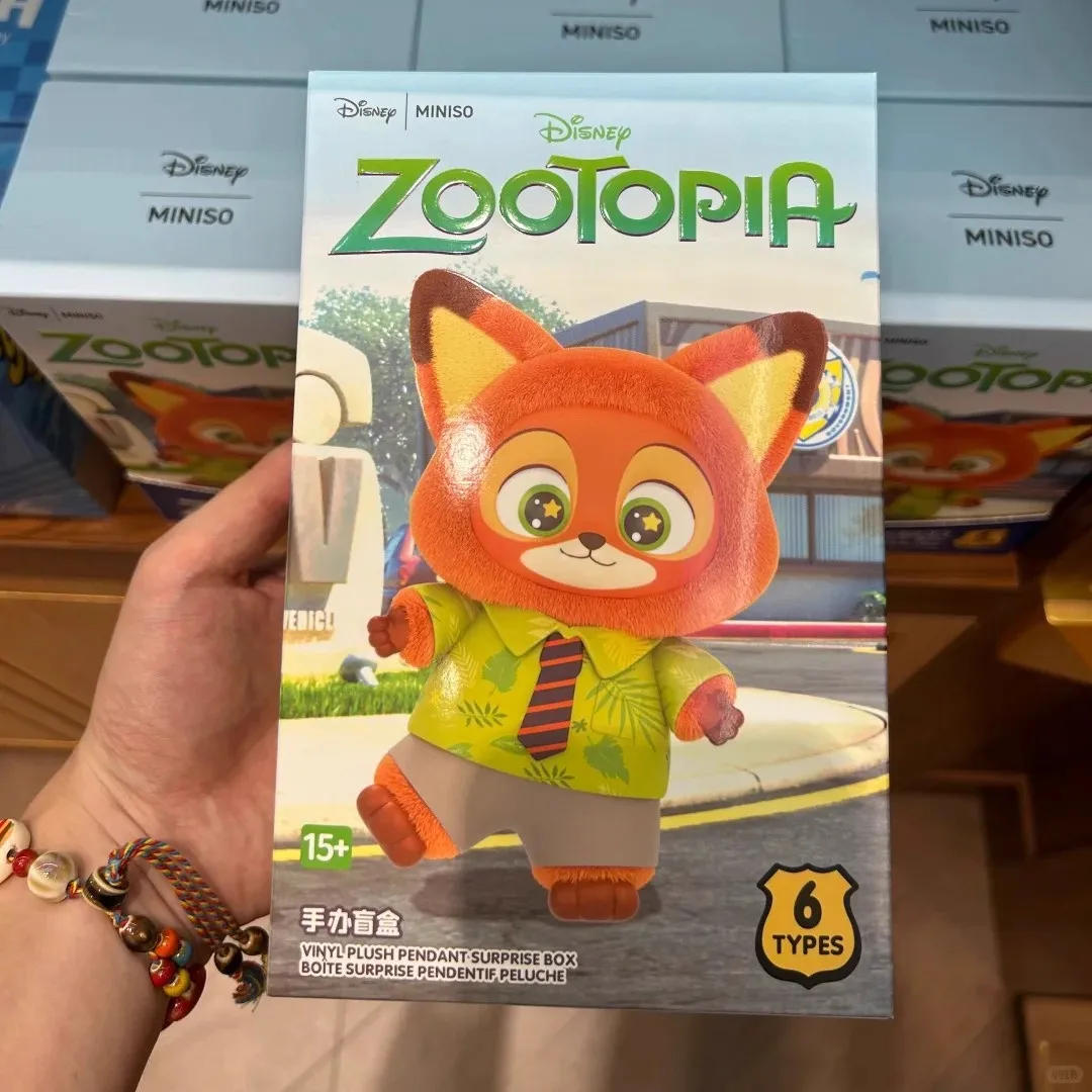 

Аутентичная бархатная слепая коробка Disney Zootopia с подвеской, кукла, модный подарок для игр для девочек, подарок на день рождения, подарок на день Святого Валентина