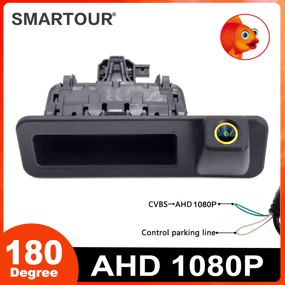 AHD 1080 Trunk Handle Fisheye Car Rear View Camera For BMW 3 5 7 Series X1 X3 X4 X5 F30 F32 F36 F10 F11 F25 F48 Parking Reverse