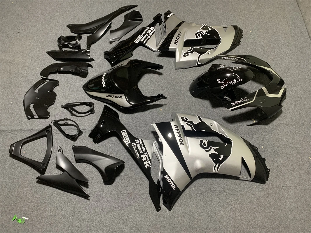 New ABS Whole Motorcycle Fairings Kit Fit for Kawasaki Ninja ZX-6R ZX6R 636 2007 2008 07 08 Bodywork set