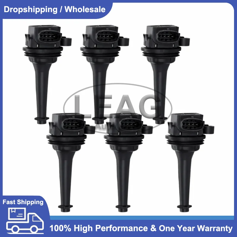 1-6 шт. катушка зажигания 0221604008 30713416 1220703027 для Volvo C70 S60 S70 S80 V70 XC70 XC90 2.0 2.3 2.4 2.5 T5 1996-2012