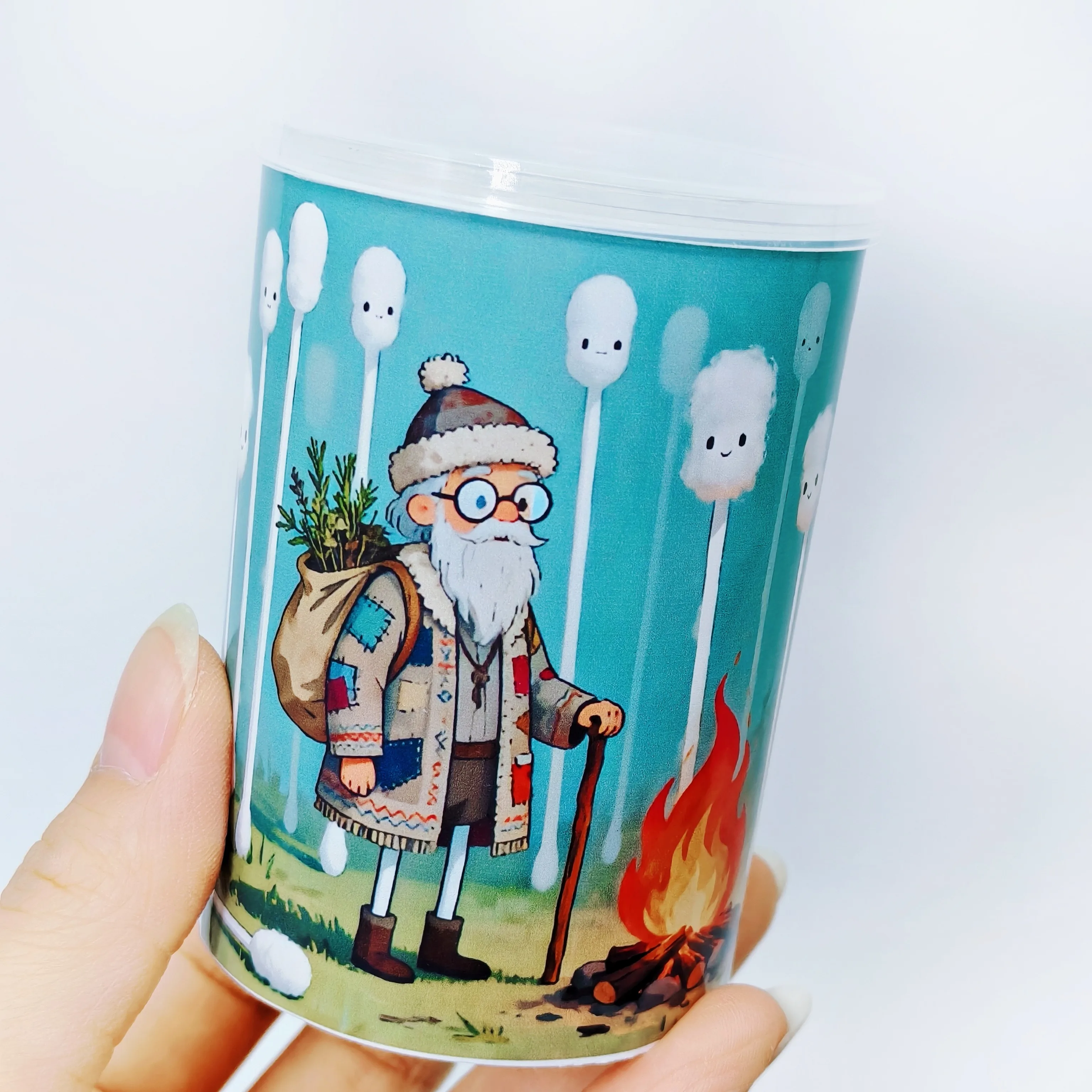 100/200 шт. двусторонние толстые ватные палочки в богемном стиле с круглой ложкой и хлопковыми ручками-палочками