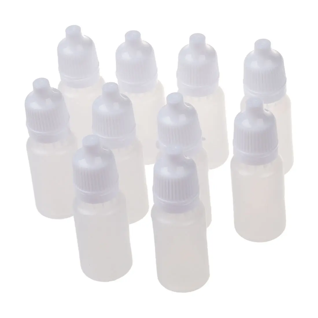 10 Pcs 10 ML 1/3 OZ LDPE Plastic Childproof Dropper Bottles Oil Lotion