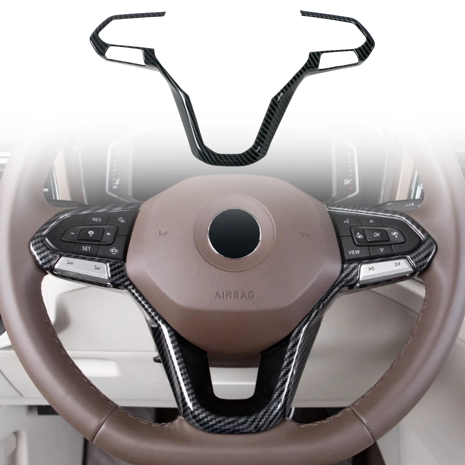 

Для VW Volkswagen Passat (B9) 2024 2025/Golf Mk8 2020-2025 автомобильные аксессуары декоративная крышка центра рулевого колеса, не для R/GTI