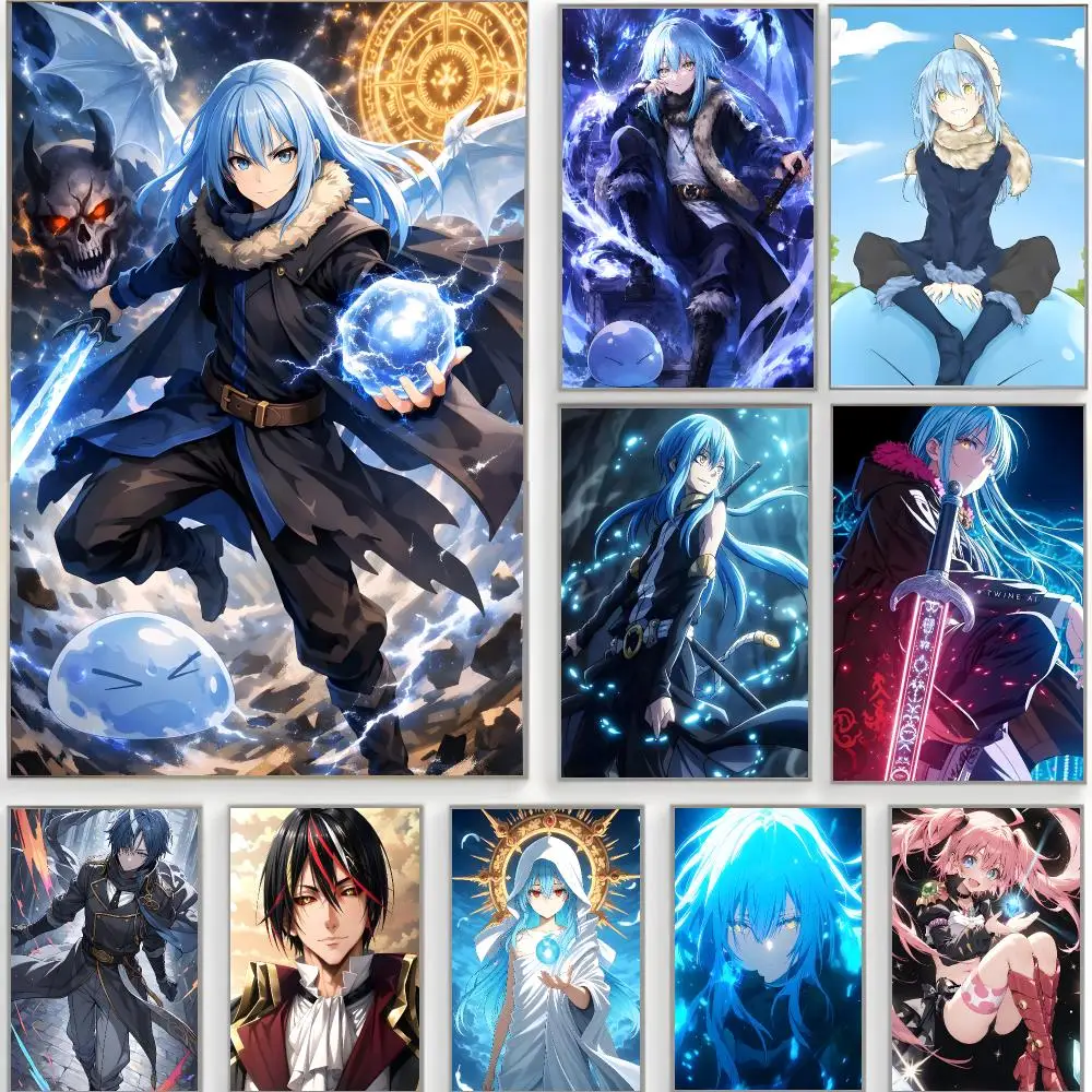 isekai fantasy t-That Time I Got Reincarnated as a Slime Poster Classic Wall Art  Home Decor  Peel and Stick Unframed
