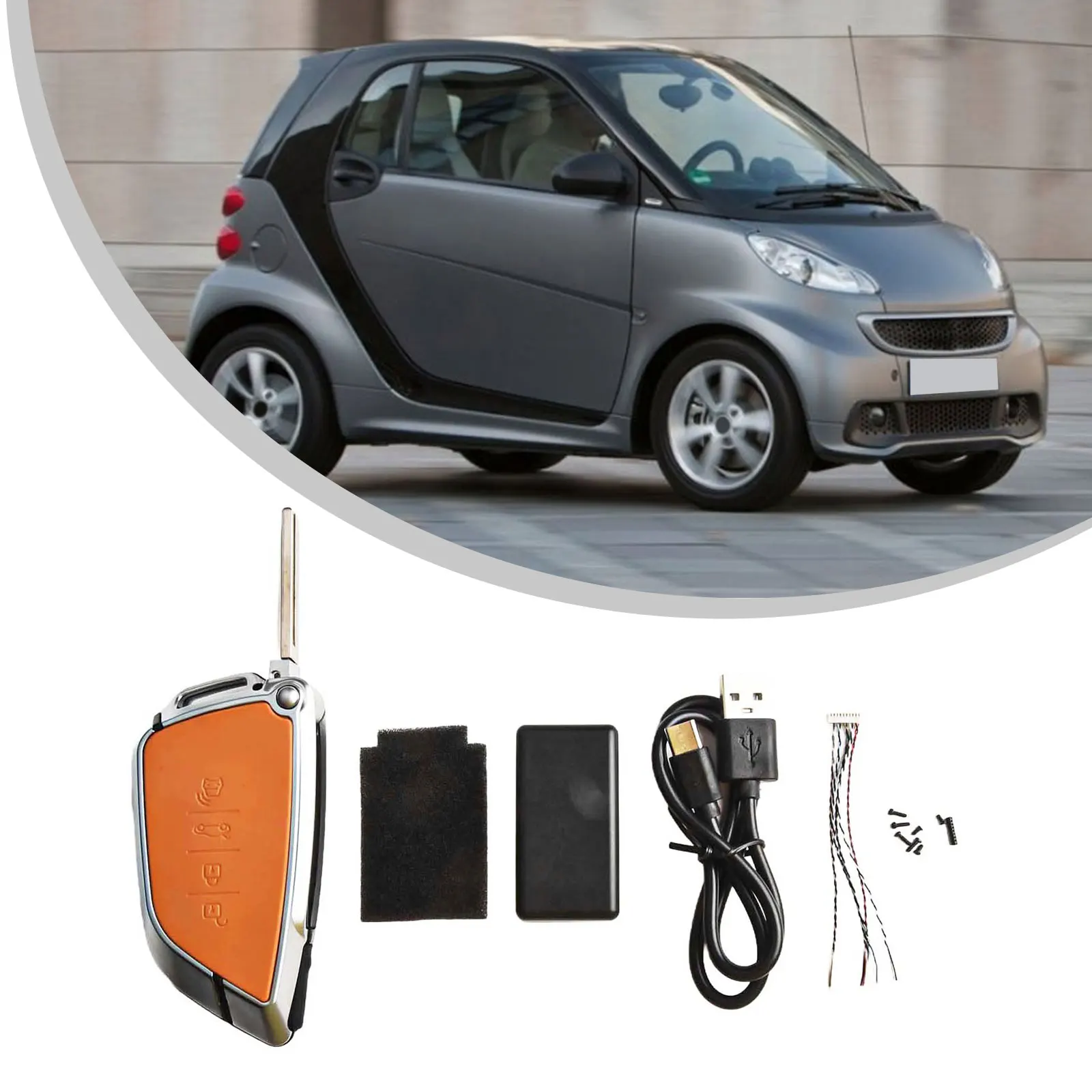 Mechanical Key Keyless Entry Package Content All Physical Buttons Remote Control Key Mechanical Key Keyless Entry