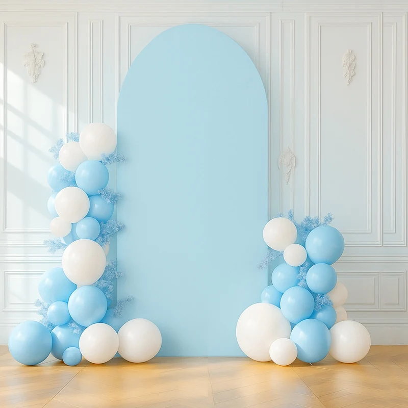 Solid Color Arch Cover Background Black Blue Pink Fabric High Stretch Backdrop for Birthday Wedding Party Ceremony Banquet Decor - view 3