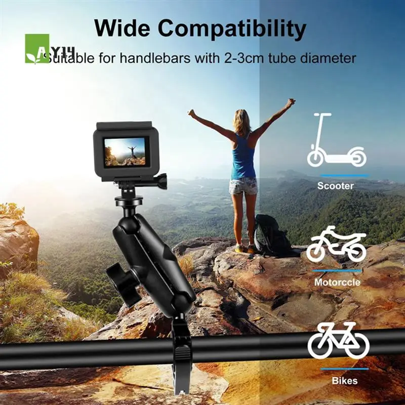 

AY14-для спортивной камеры Gopro, крепление на руль мотоцикла/велосипеда, многофункциональные и удобные запасные части для езды, PU909B