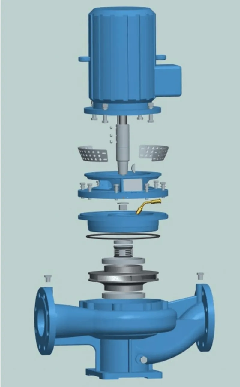 Lowara GLC 50-160 Electric Pipeline Pump Single-stage Vertical Water Pump Suitable for Agricultural Irrigation