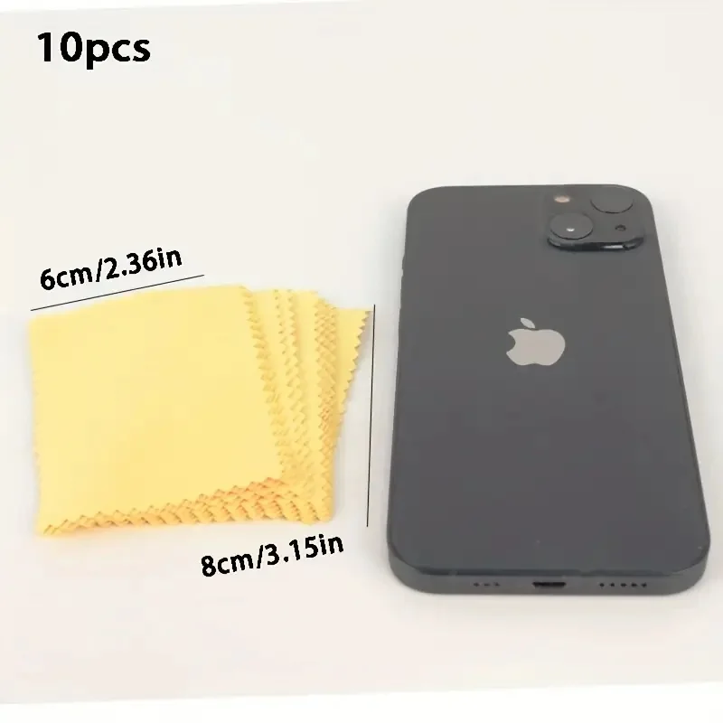 10 قطع من أقمشة تلميع المجوهرات للعناية بالفضيات، خرق تنظيف مضادة للتشويه للقلائد والخواتم والأساور