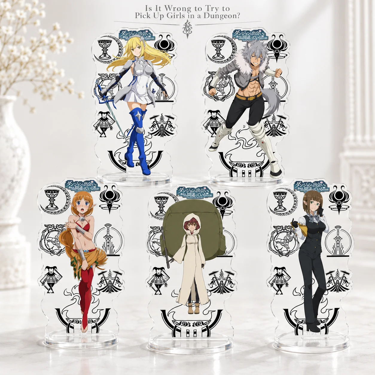 Is It Wrong To Try Pick Up Girls In Dungeon Acrylic Stand Model Plate Anime Character Desktop Decor Collectible Gift Keychain