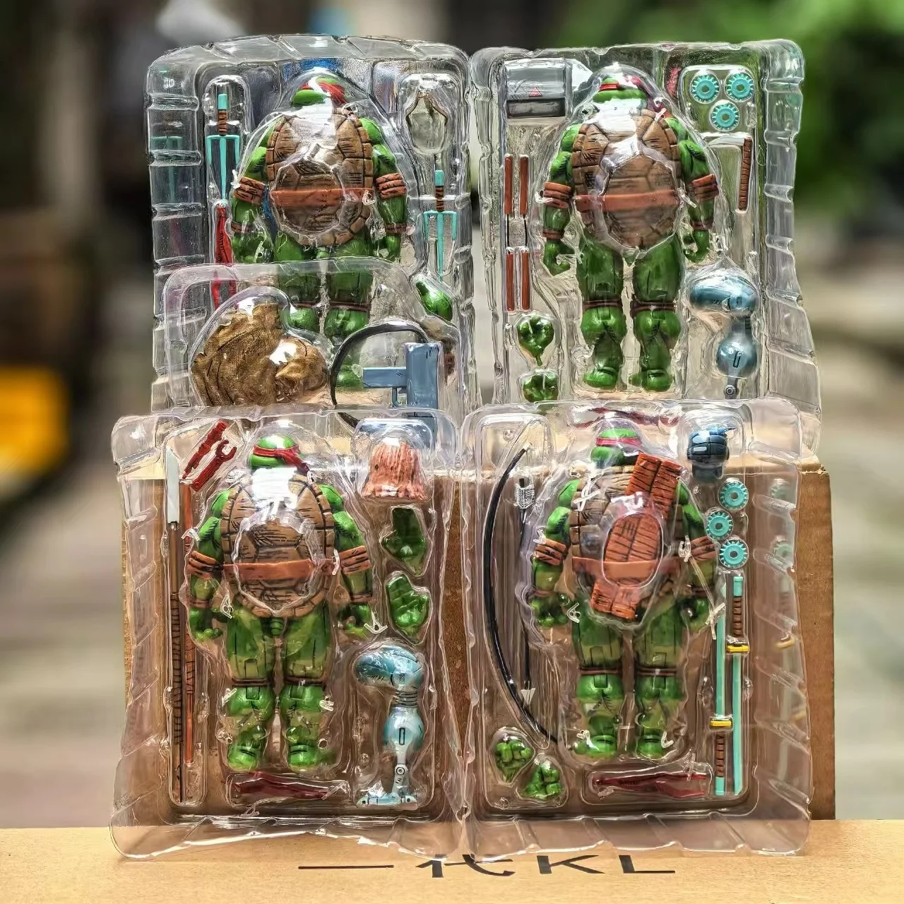 New NECA Turtles Figures Pizza Club Leonardo Leads Tmnt Turtles First Ninja Anime Action Figure Model Doll Gifts Toys In Stock