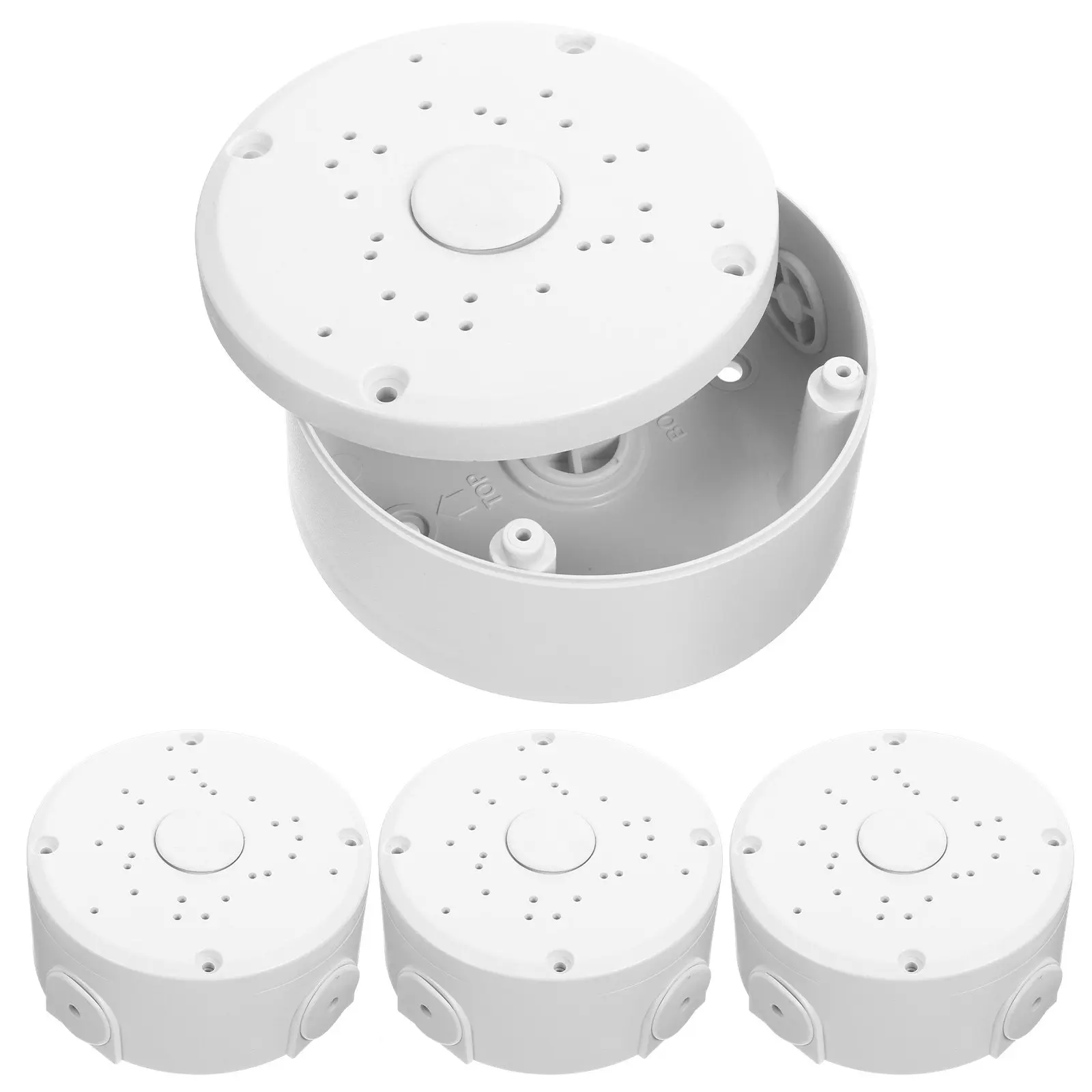 

4Pcs Security Camera Junction Box Reusable Camera Cable Hide Box Outdoor Camera Accessory