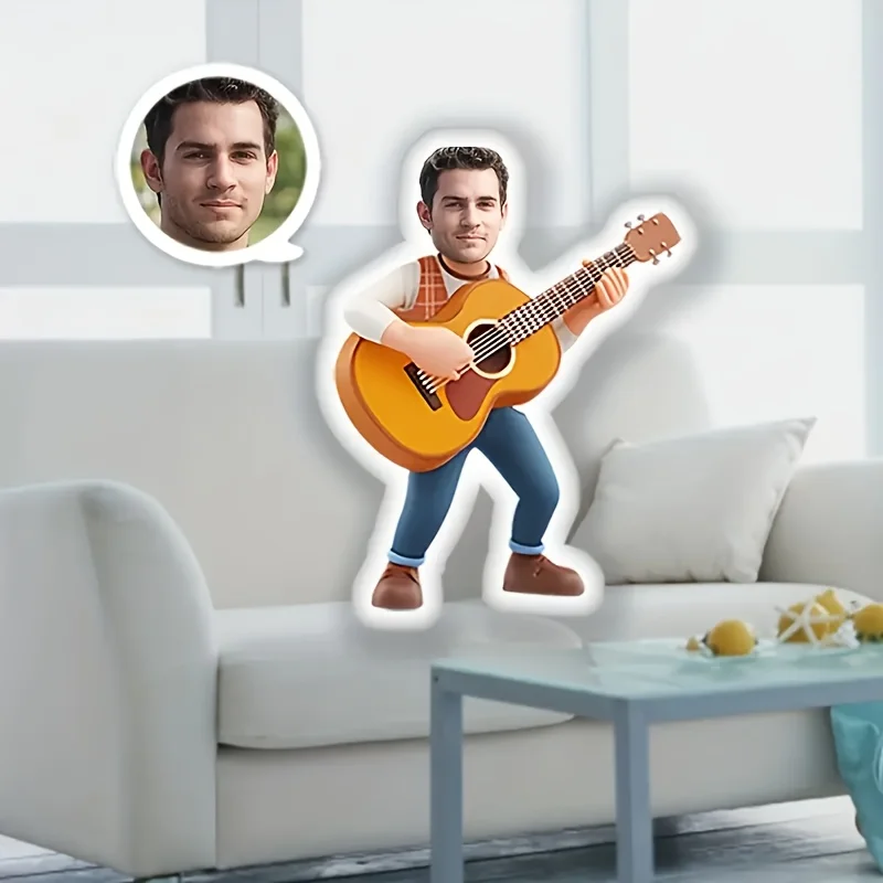Customize a Fun Plush Pillow with Your Photo, a Men's Suit Face Doll, the Best Choice for Giving to Your Lover,