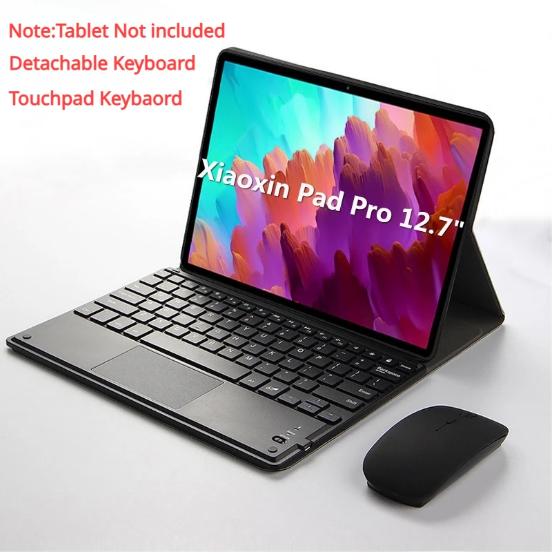 

Detachable Wireless Bluetooth Keyboard Mouse Case for Lenovo Xiaoxin Pad Pro 12.7 TB370FU TB371FC with Touchpad Keyboard Casing