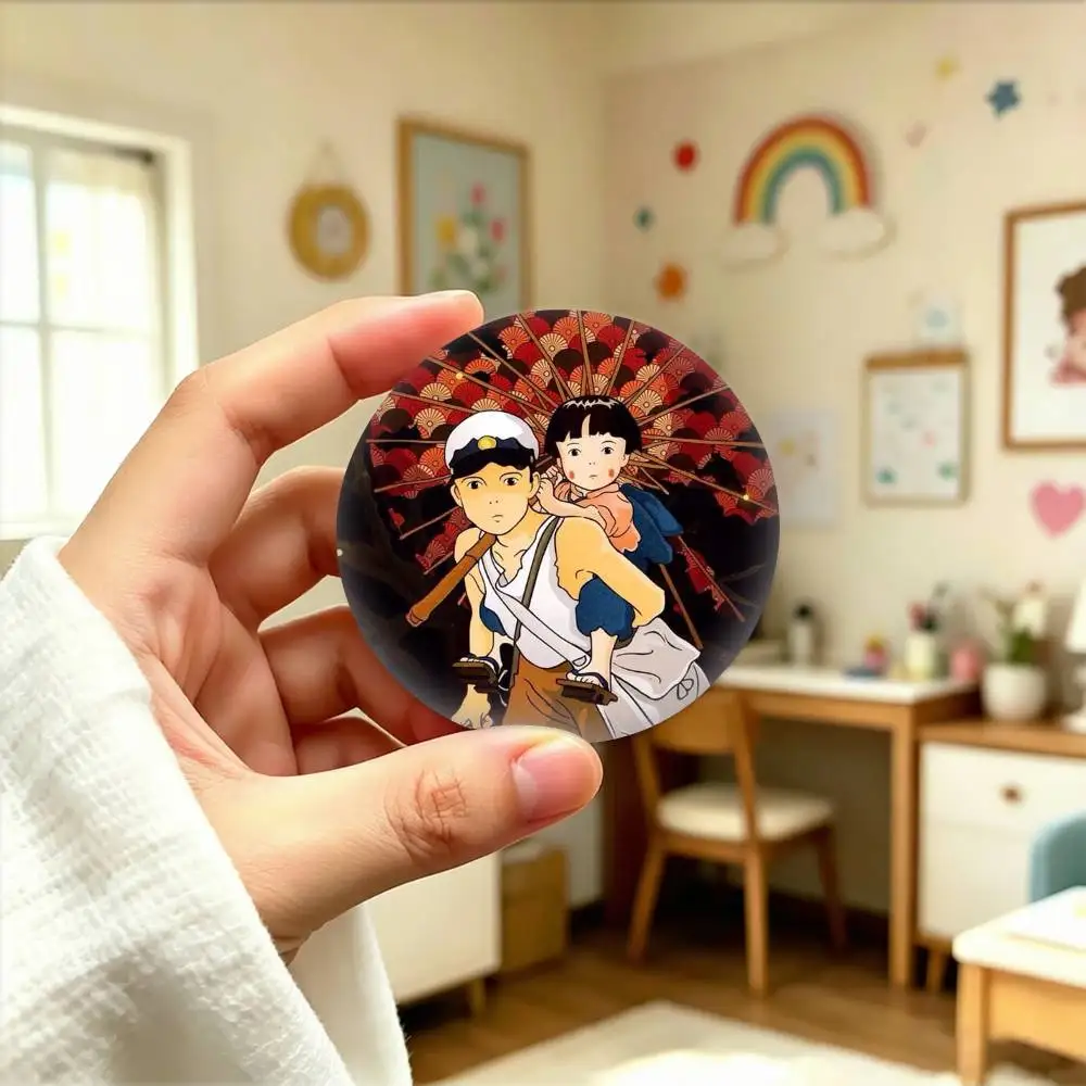 Anime Grave of the F-Fireflies 25mm 32mm 44mm 58mm 75mm Brooches Badges Pins for Accessories