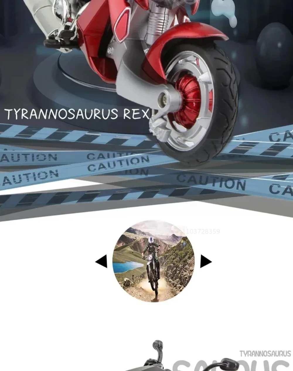 Maßstab 1:12 R3 V-REX Motorrad Modell Spielzeugauto Metallgehäuse Gummireifen Verknüpfung Lenkmotor Modelle Kinder Hobby Spielzeug – Detail 7