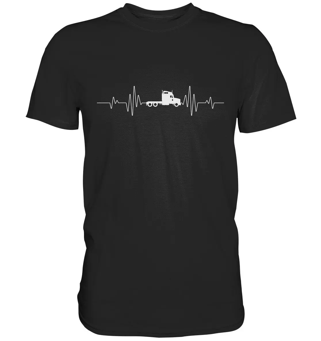 Truck Driver T Shirt Heartbeat Pulse Trucker