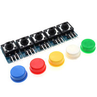 5pcs 12X12MM Big key module Big button module Light touch switch module with hat High level output for arduino or raspberry pi 3