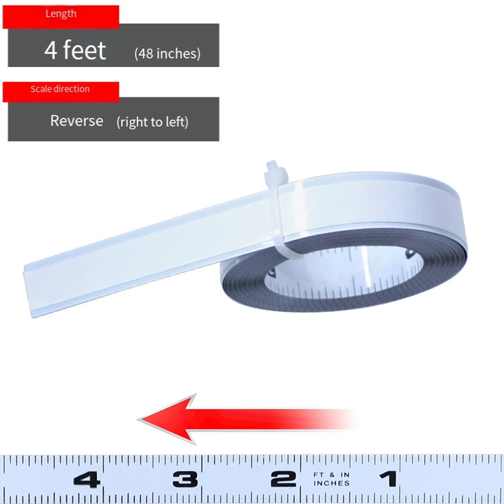 4-12Ft เมตริกไม้บรรทัดเหล็กคาร์บอนสําหรับ T-Track Router เห็นตารางงานไม้เครื่องมือไม้คู่มือไม้บรรทัดโลหะ