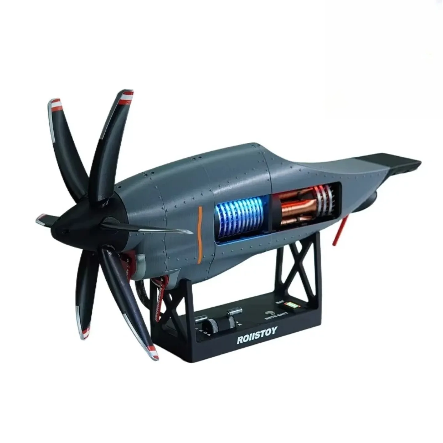 ‌C130 Aircraft Engine Model 1/10 TurbopropTurbofan Engine Model Can Be Adjust Speed Desktop Ornament Engine Model Toys