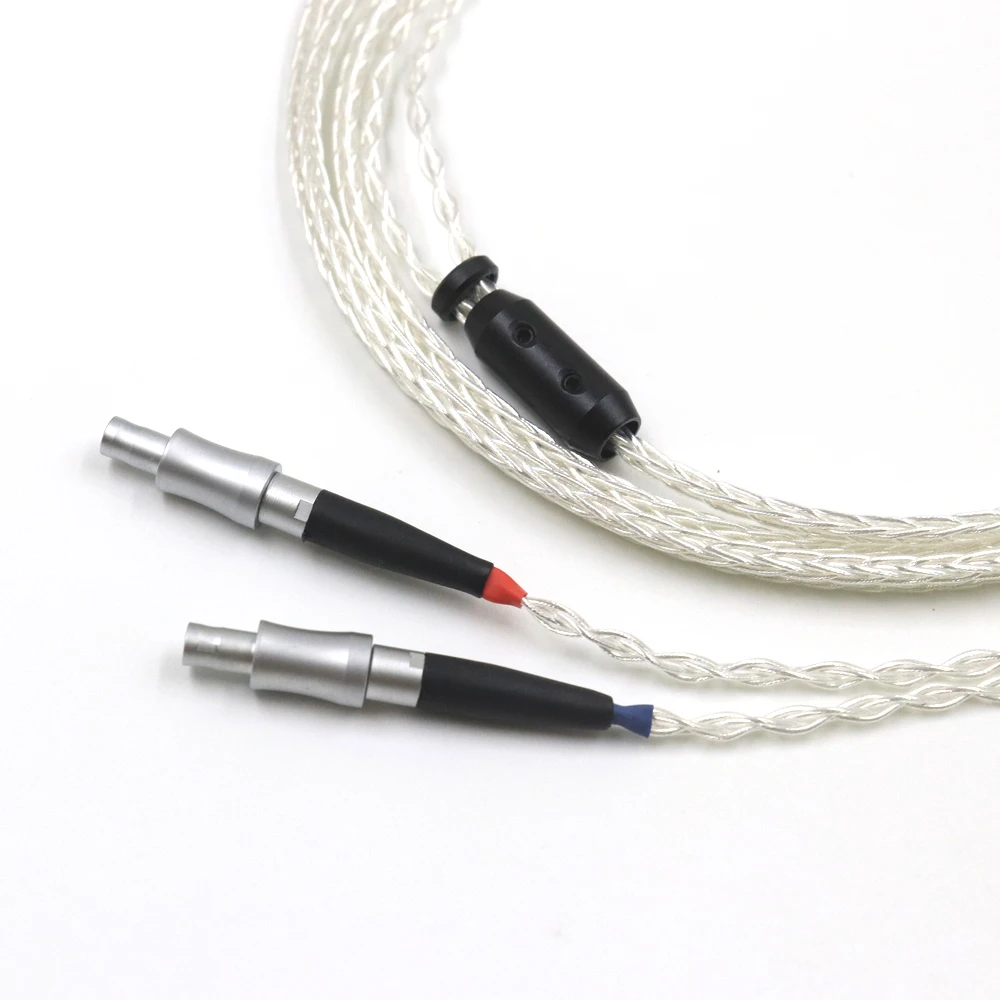 كابل سماعة رأس مطلي بالفضة OCC 8 Core لـ Sennheiser HD800 HD800s HD820s HD820 Enigma Acoustics Dharma D1000