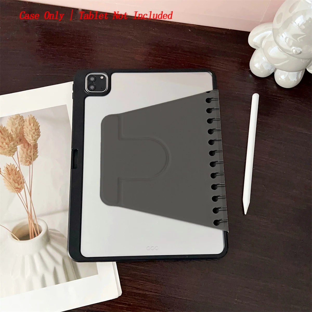 Sleek Gray Solid Pattern iPad Case for 11th Gen 11-inch/A10 10.9 Auto Sleep/Wake Anti-Yellowing Cover