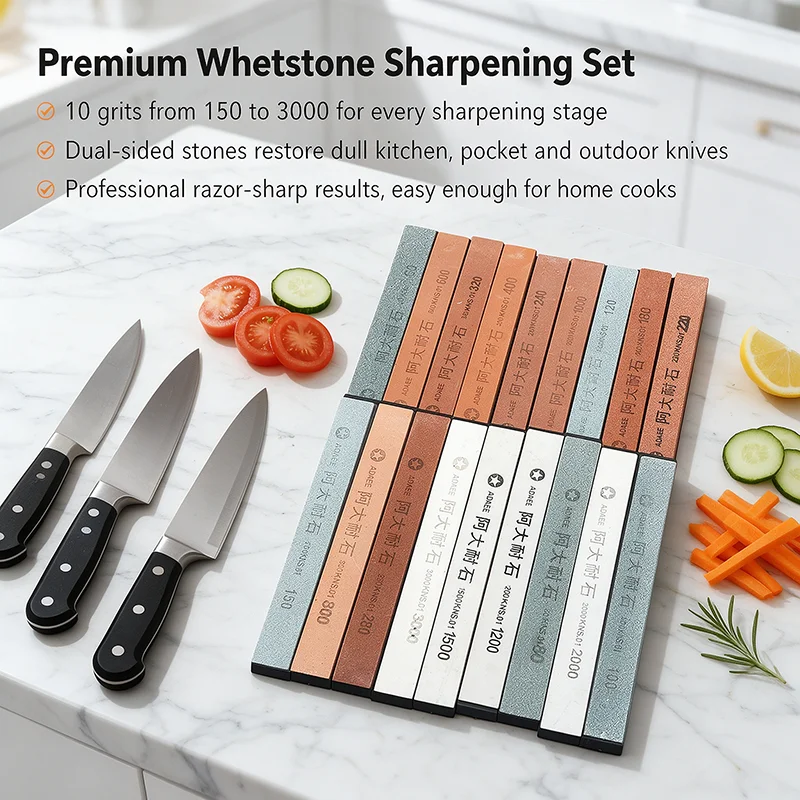Professional Whetstone Knife Sharpener Sharpening Stone Grinding Stone for Kitchen Tools and Outdoor Correction Stone Home Use