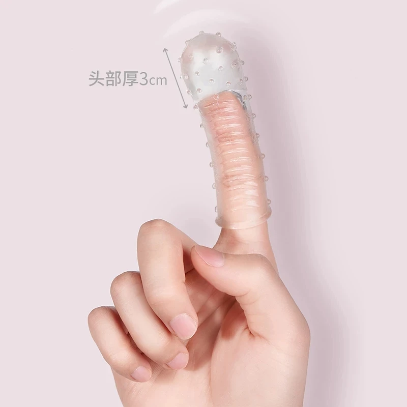 Spiked Clitoris Massage Finger Condoms For Men Woman Les Finger Sleeve Vaginal G Spot Stimulation Dotted Condoms Adults Sex Toys