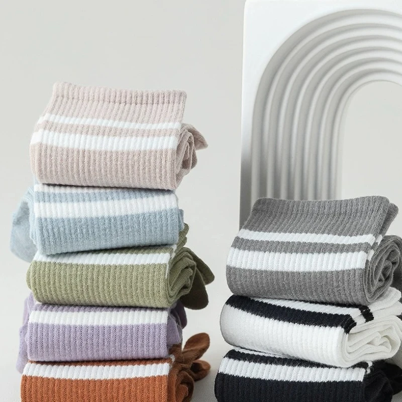 

8 пар женских носков с пятью пальцами, весенне-осенние спортивные противоскользящие впитывающие пот простые удобные повседневные носки