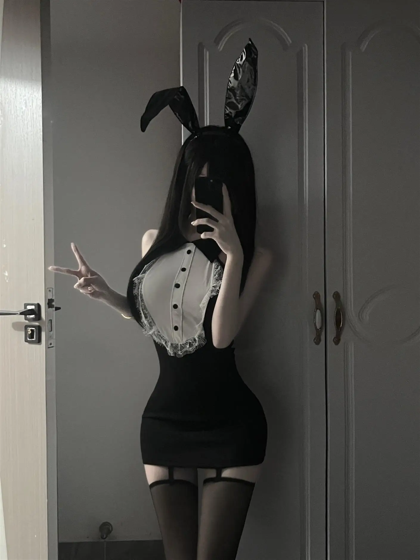 

Ltt7 Cisas Cosplay Outfit Rabbit Girl OL orm Sexy Lace Waist Cinched Skirt Set Women's Faion Spring 2025