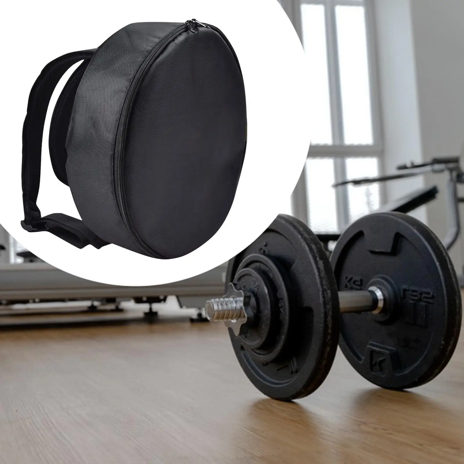 

Weighted Backpack for Gym Weight Plate Oxford Adjustable Strap Carrying Bag