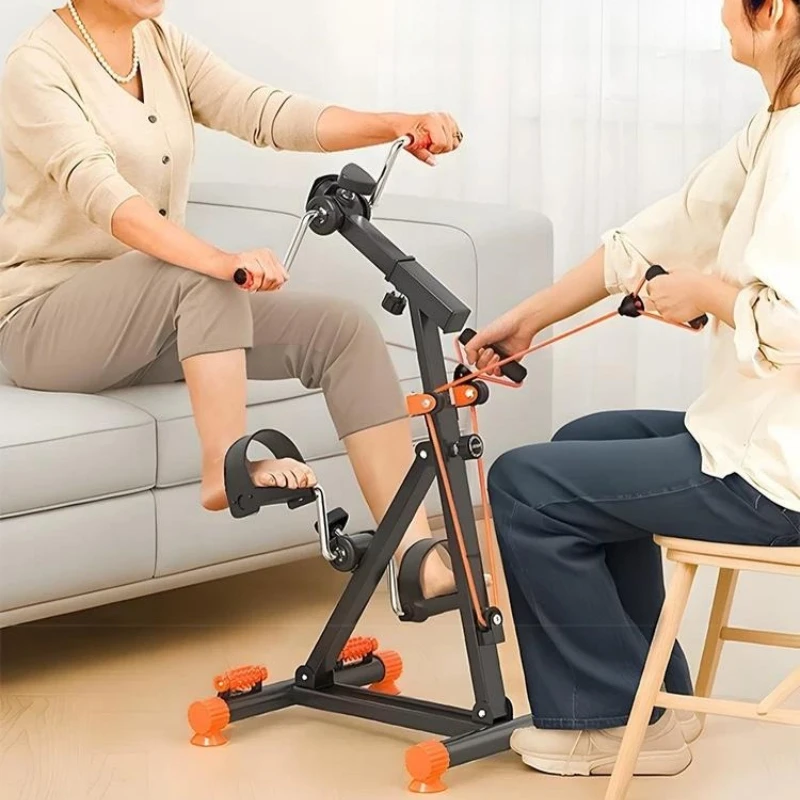 

4-in-1 Upper and Lower Limb Pedal Exercise Bike Massage and Stretch Cycling Stepper Pedal Exerciser for Rehabilitated Seniors