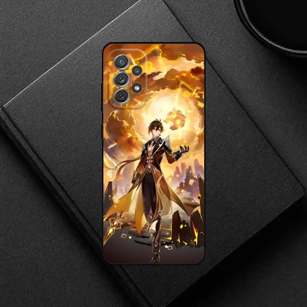 Gioco caldo Genshin Morax Custodia per telefono per Samsung S25, S24, S21, S22, S23, S30, Ultra, S20, Plus, Cover morbida in silicone nero
