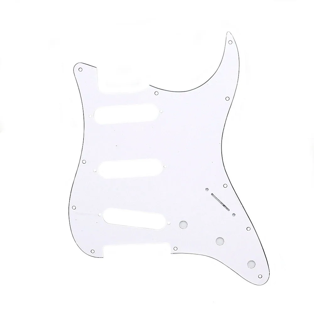 1pcs Electric Guitar Pickguard 3 Ply 11 Holes SSS for FD ST Style Guitar Parts with Screw