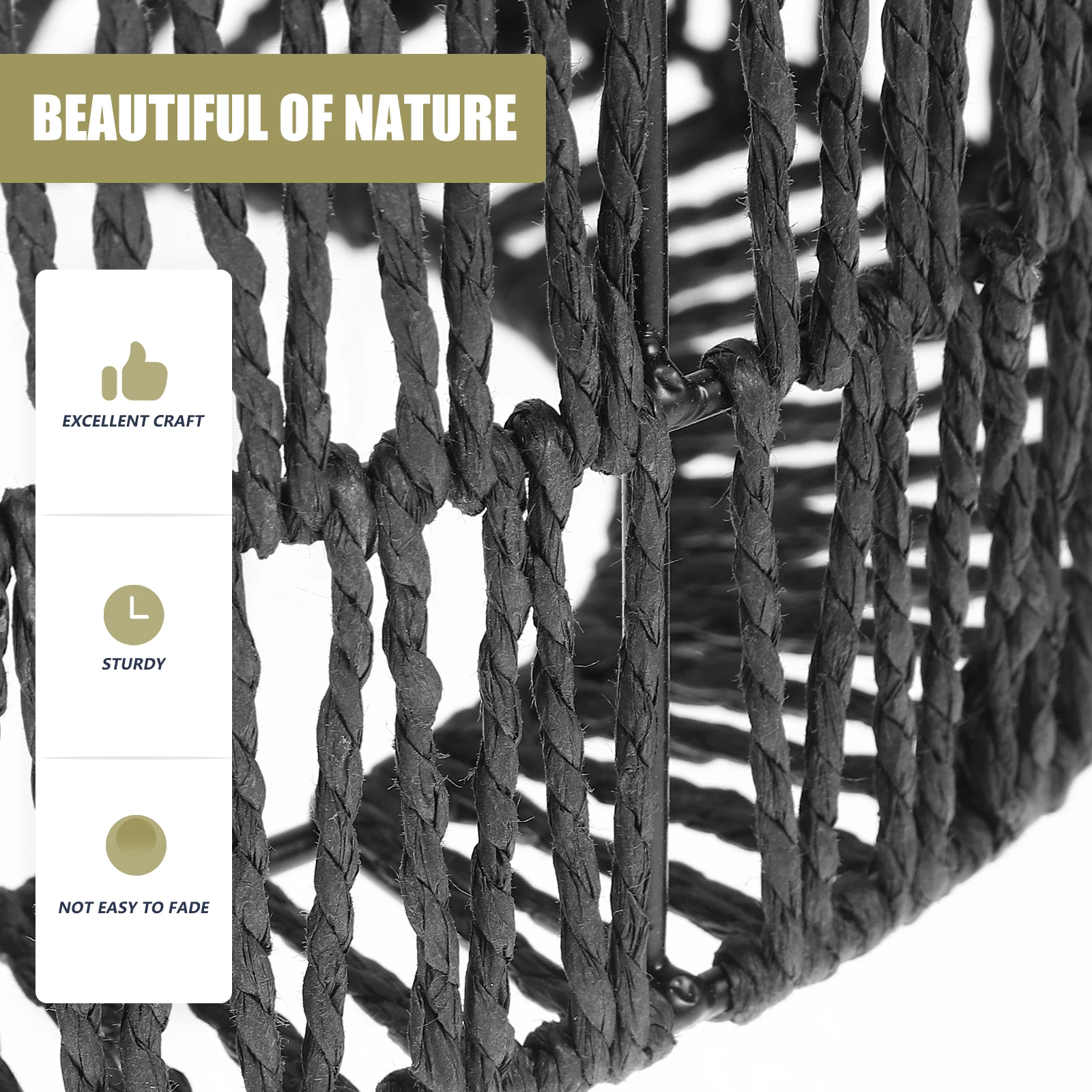 

Straw Rope Lampshade Small Yellow Braided Cover for Pendant Lamp Retro Style Woven Lighting Supply No Burrs Light Weight