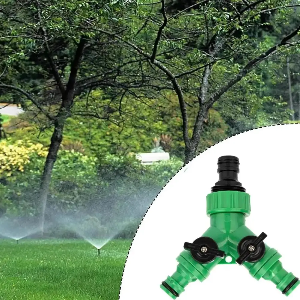 Y Shape Garden Water Pipe Connectors Pipe Adapter Hose Splitter Valve Three Way Plastic Valve with Switch for Flower Planting - view 2