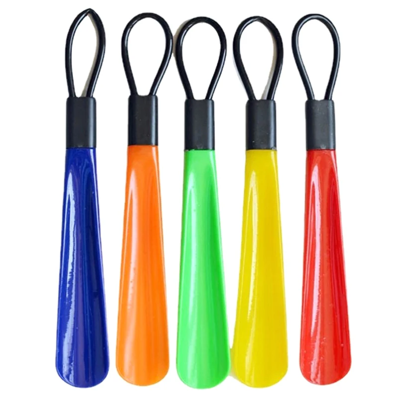 Cuerno de zapato de plástico negro Extra largo, forma de cuchara, elevador de zapatos Flexible, accesorios de zapatos