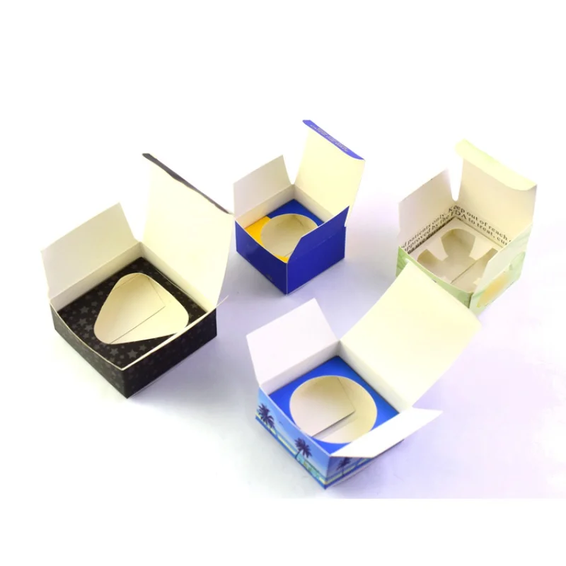 Customized productWholesale Custom White Box Product Packaging Cardboard Square Eyelash Cookie Candy  Packaging