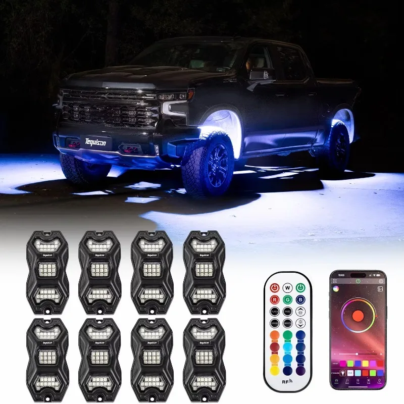 New Universal 12V RGB Emitting Diode Rock 36 Emitting Diode Chassis Dark Car SUV Off-Road Truck Neon A