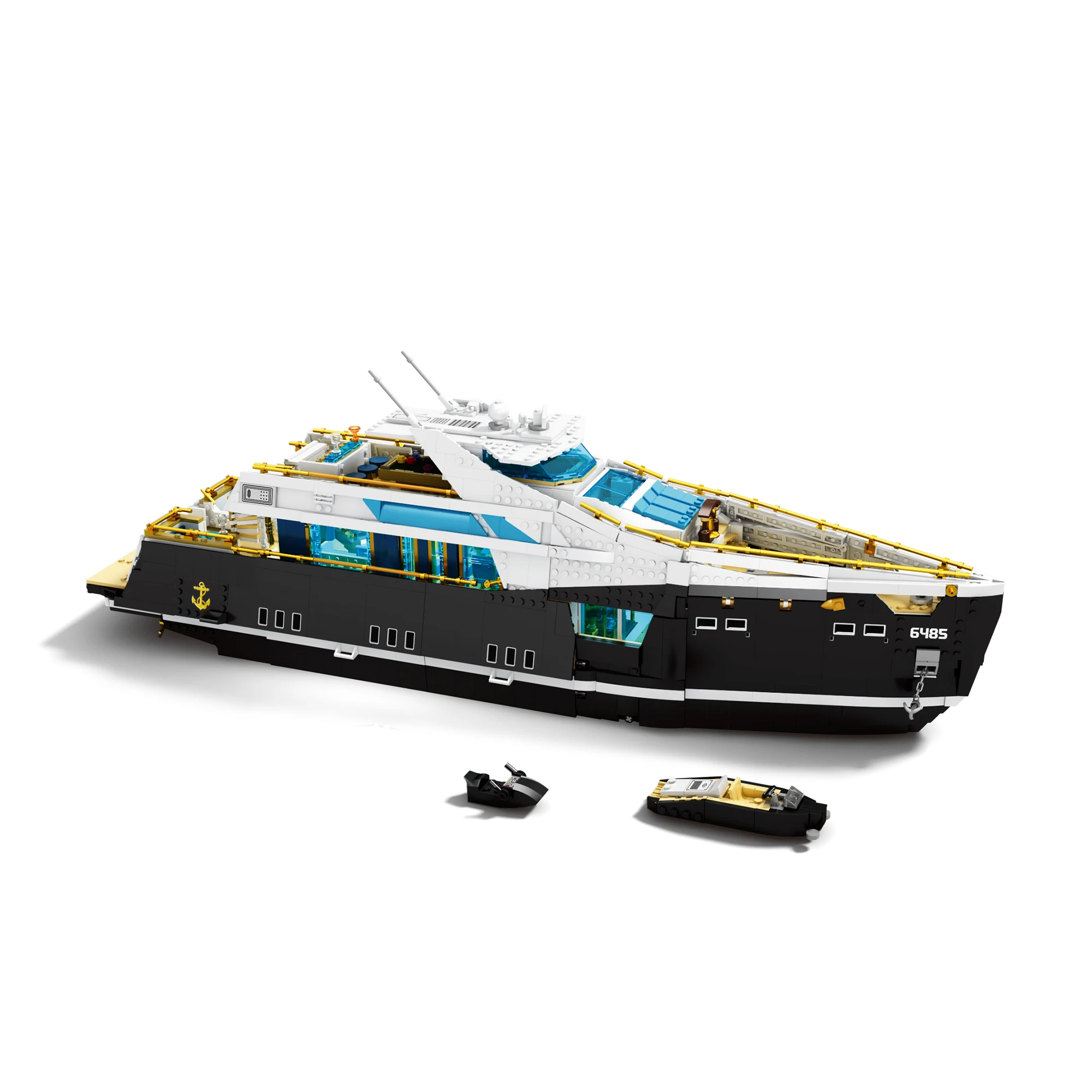 Big Sale Big Ship Model Maritime Luxury Yacht Educational Building Blocks Module Assembly Bricks Toys Birthday Christmas Gift
