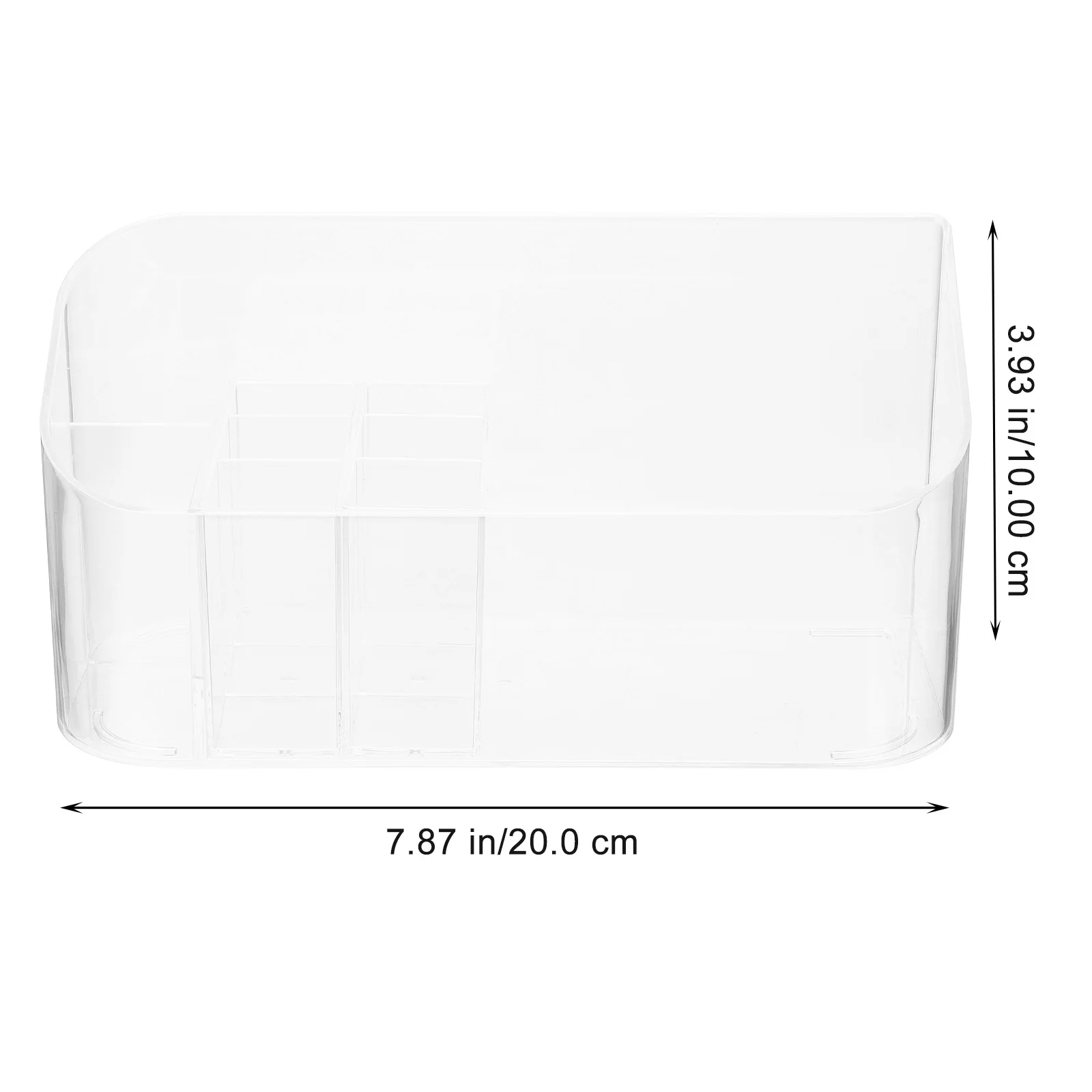 

Clear Makeup Tray with Multi-Compartment Design for Brushes Lipsticks Skincare Tools Transparent Organizer for Bathroom Dressing