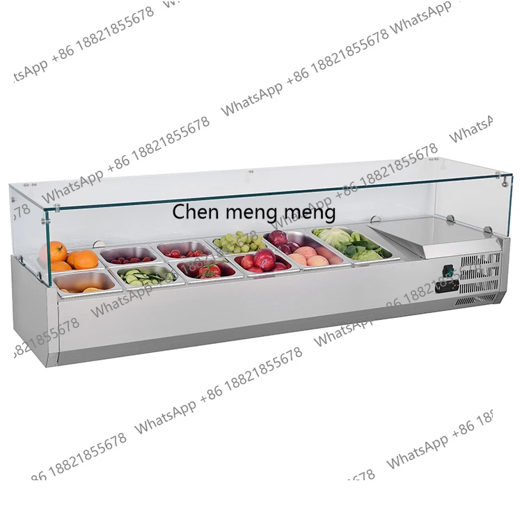 

Salad Taiwanese fresh-keeping cabinet desktop salad glass dessert refrigerated display cabinet