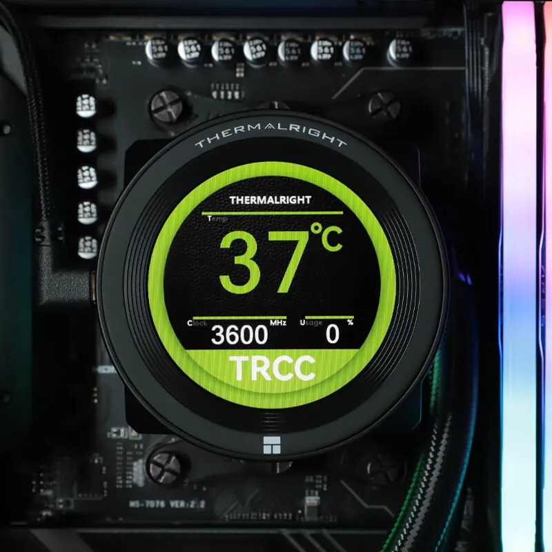 Imagem -05 - Thermalright-core Vision Lcd Tudo-em-um Refrigerador Líquido Suporte Lga 1700 Amd Am5 360 mm sem Versão de Ventilador