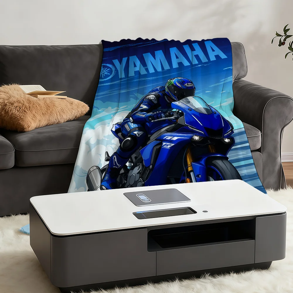 Motorcycle For Y-yamahas Blanket Throw Super Cosy Plush Living Room Sofa Couch Childish Birthday Gifts