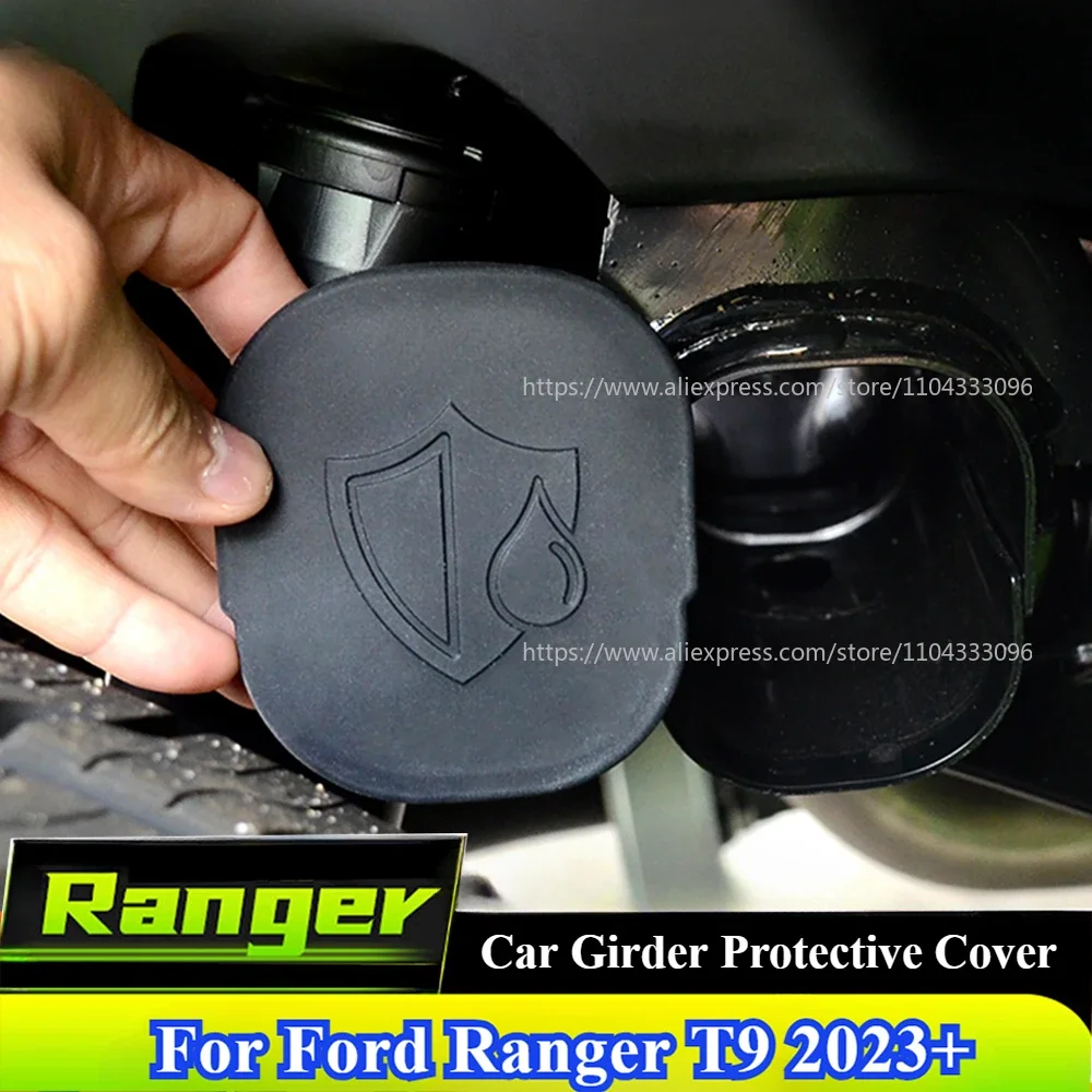 For Ford Ranger T9 2023 2024+ Rubber Rear Axle Frame Beam Sealing Sandproof Protective Cover 2Pcs Car Chassis Accessories