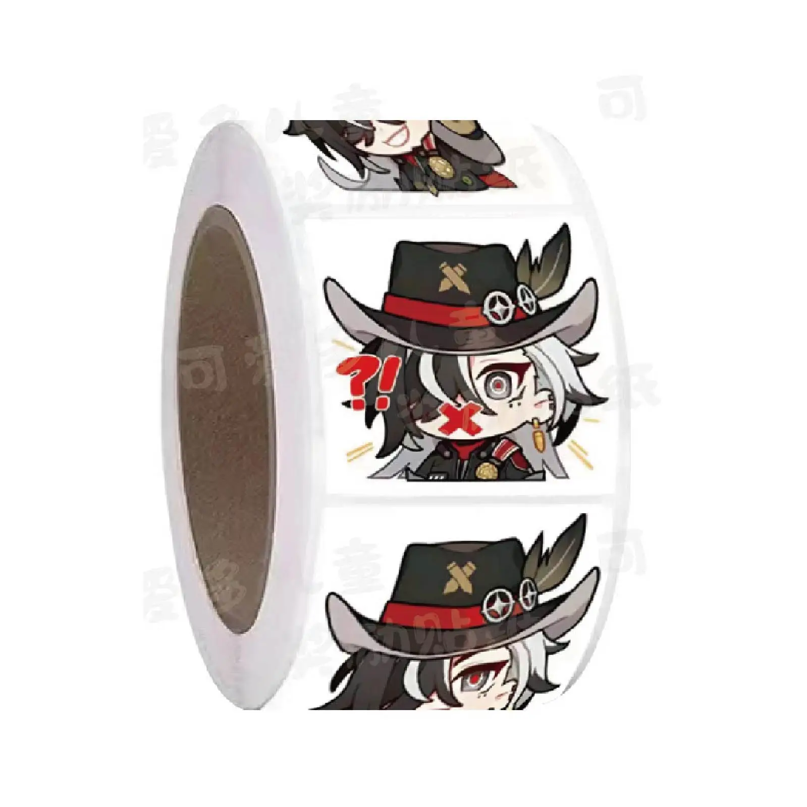 Anime Honkai: Star Rail Boothill Cosplay Square Curly Pinup Picture Hand Ledger Paster Decorate Xmas Gift 500 Stickers/rolls