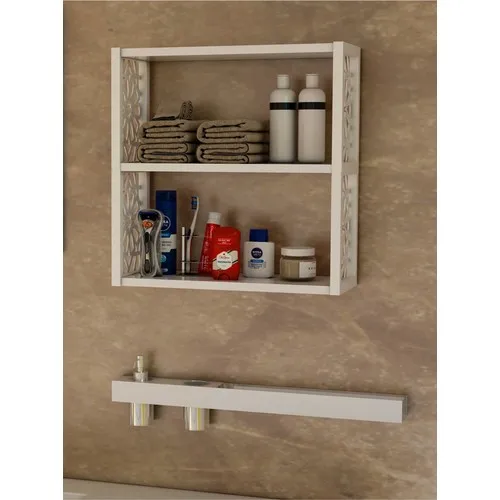 Pratico Decorative Wall Rack White 50x45x20 cm