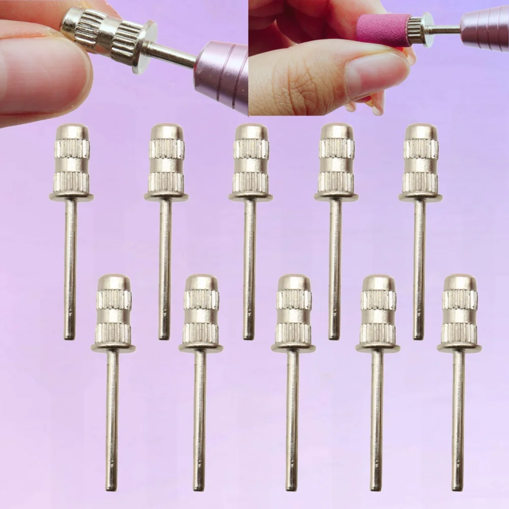 10 Pcs Mandrel Nail Drill Big 6.2MM Mini 3/32 Shank Big Sanding Bands For Electric Drill File Machine Stains Steel Manicure Pedi
