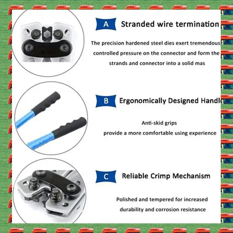 

1Set HX-50B Wire Clamp Bare Terminal Clamp Includes 1 Wire Clamp And Complete Accessories Blue&Silver