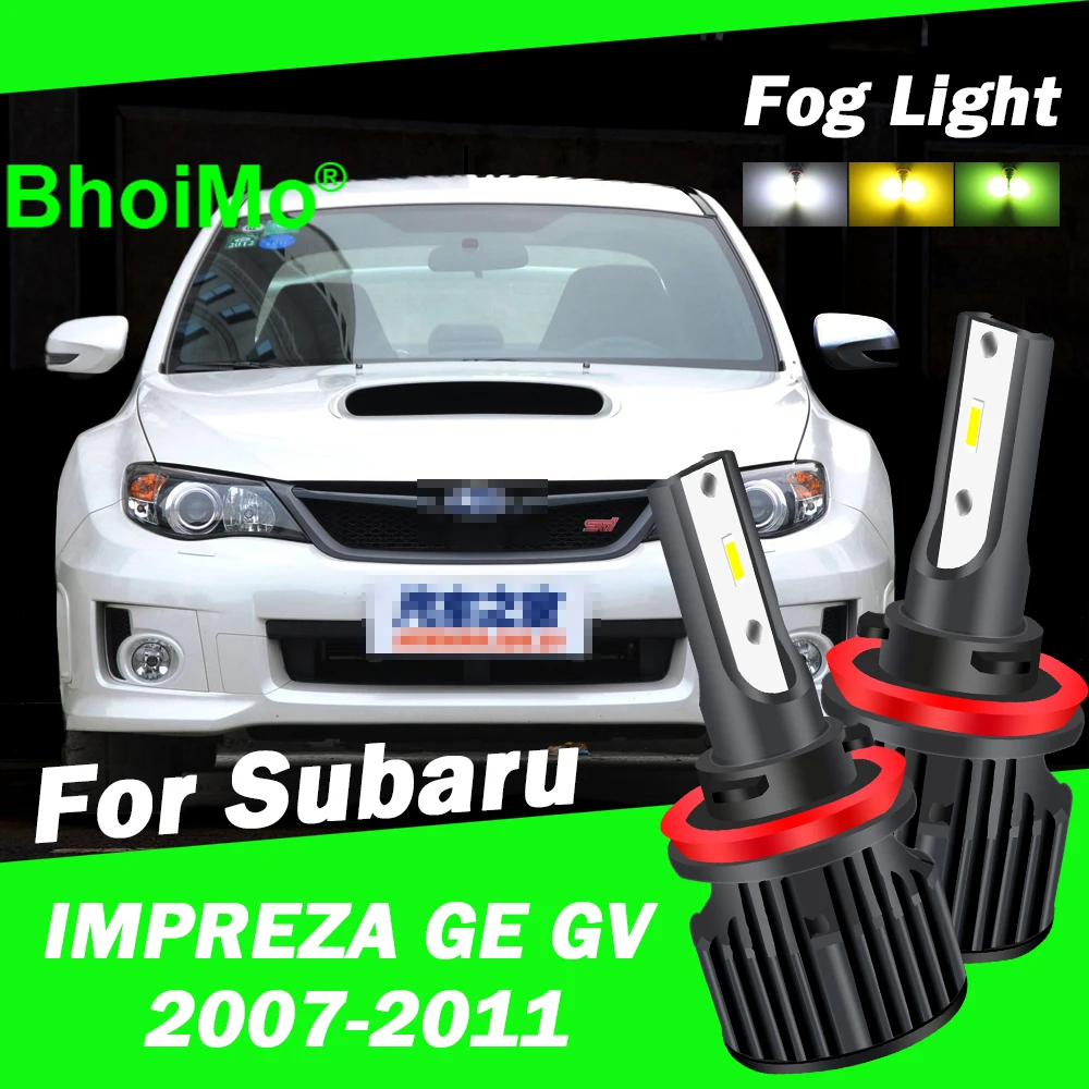 

BhoiMo Front Fog Lights For Subaru IMPREZA GE GV 2007 2008 2009 2010 2011 Car Led Bulb Lamp